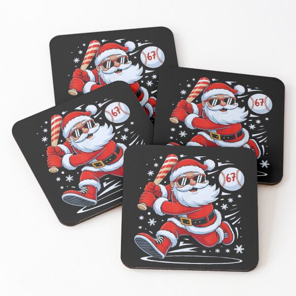 Item preview, Cool Santa Claus Playing Baseball Hitting 67 Christmas Sports Fan designed and sold by HuserPiri.
