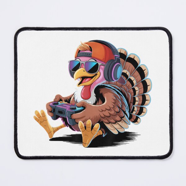 Item preview, Pavo gamer, divertido mando de videojuegos de Acción de Gracias, jugador de consola designed and sold by YubitaLeLe.