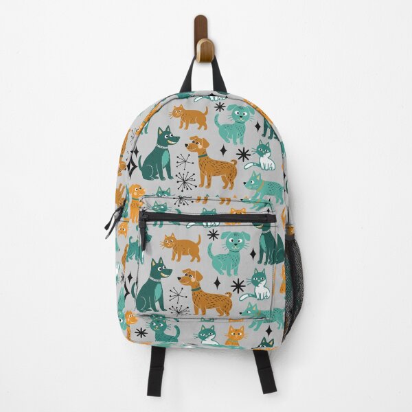 Item preview, Teal and Gold Cats and Dogs Seamless Repeat designed and sold by Sharon Schwalbe.