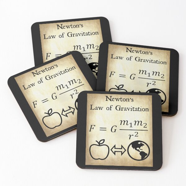 Item preview, Nerdy Vintage  Newton's Law of Gravitation Equation Math Science Teacher Black Text Parchment designed and sold by MathWare MathClips.