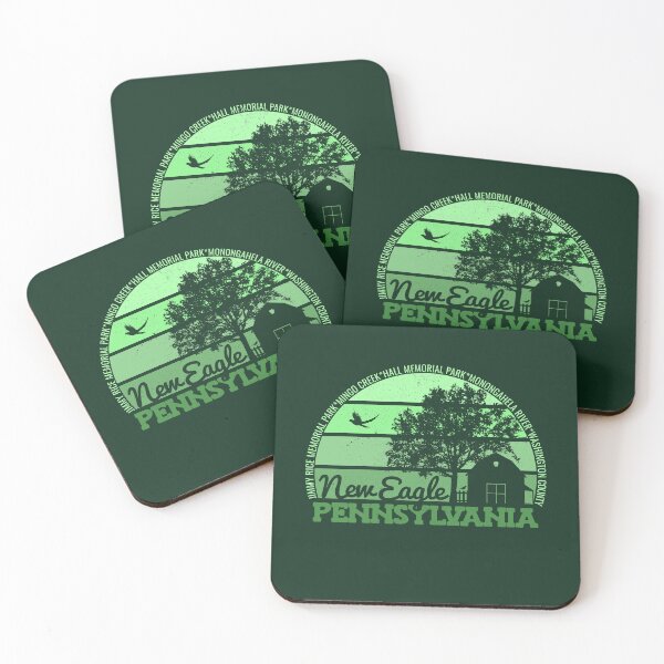 Item preview, New Eagle Pennsylvania Sunset Retro Vintage Local Pride Logo designed and sold by CRHPOD20.