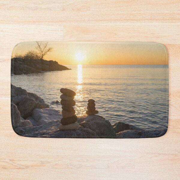 Item preview, Serene Sunrise Over Rock Stacks designed and sold by Georgia Mizuleva.