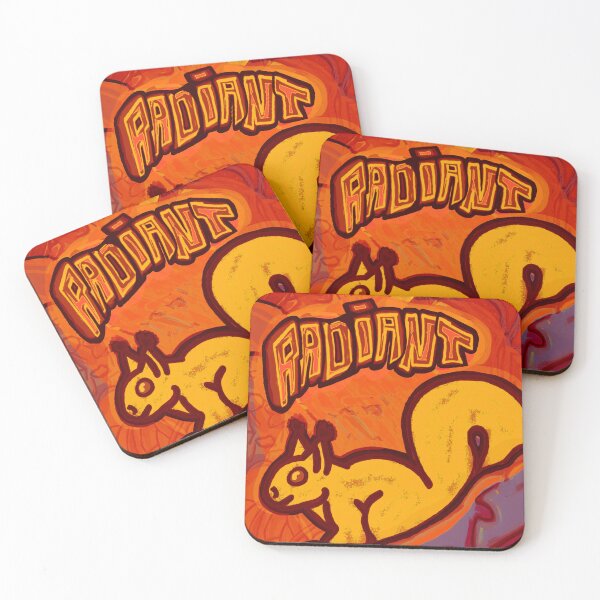 Item preview, Fiery Lava Bright Graffiti Style Squirrel with Radiant Text designed and sold by EMJeanmougin.