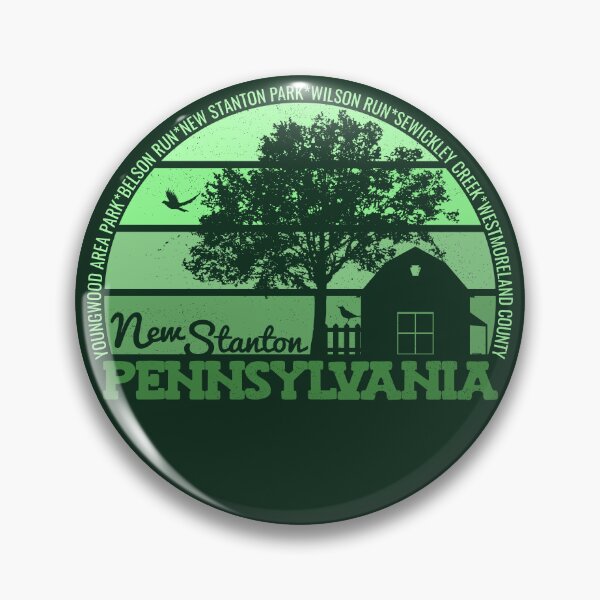 Item preview, New Stanton Pennsylvania Sunset Retro Vintage Local Pride Logo designed and sold by CRHPOD20.