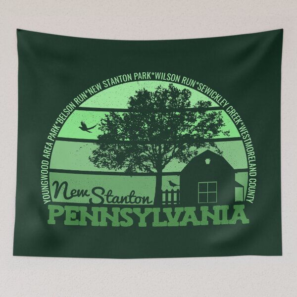 Item preview, New Stanton Pennsylvania Sunset Retro Vintage Local Pride Logo designed and sold by CRHPOD20.