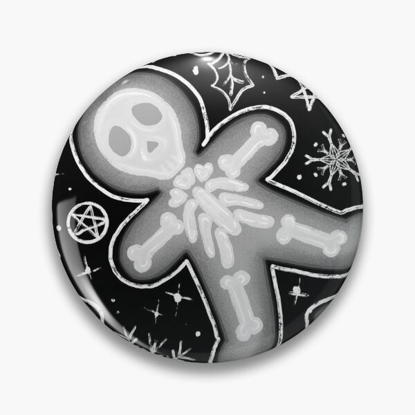 Item preview, Merry Hexmas - Gingerbread Skeleton 2.0 Black and Greyscale designed and sold by Neon-Harvest.