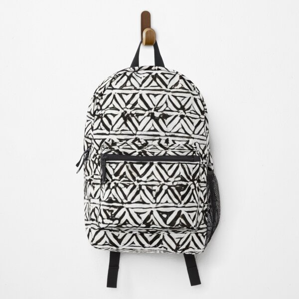 Item preview, Hand-drawn black and white geometric triangle pattern designed and sold by SassyArtistry.