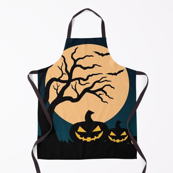 Item preview, Halloween Night Illustration background Full Moon, Spooky Tree, Pumpkins monster, and Bats vector design designed and sold by AtonuHaque.