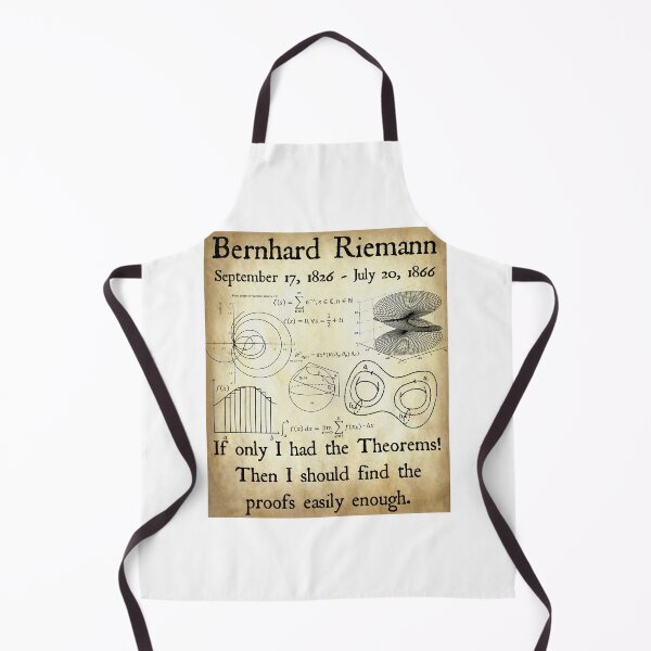 Item preview, Nerdy Vintage Bernhard Riemann I Only I had the Theorems Math Science Teacher Black Text Parchment designed and sold by MathWare MathClips.