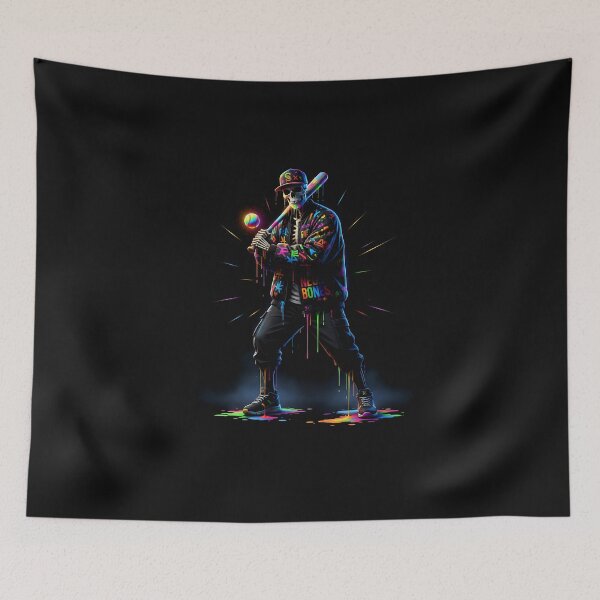 Item preview, Skeleton Playing Baseball Halloween Funny Dripping Color Boy designed and sold by merlinnears.