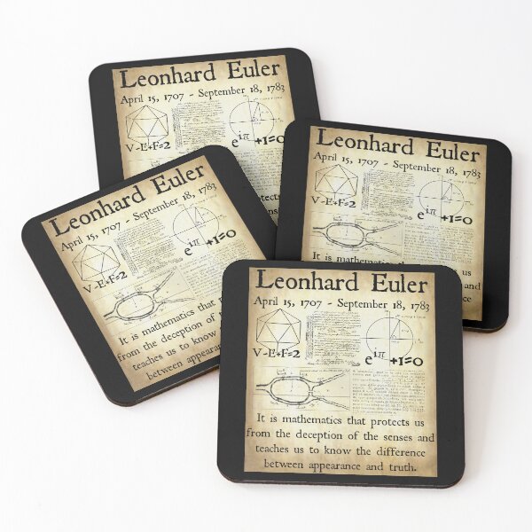 Item preview, Nerdy Vintage Leonard Euler Quote It is Mathematics that Protects Us Math Science Teacher Black Text Parchment designed and sold by MathWare MathClips.