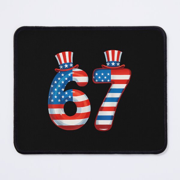 Item preview, Funny 67 American Flag Meme Six Seven Gen Alpha Slang designed and sold by merlinnears.