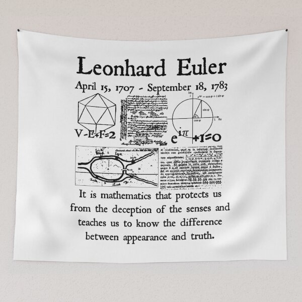 Item preview, Nerdy Vintage Leonard Euler Quote It is Mathematics that Protects Us Math Science Teacher Black Text designed and sold by MathWare MathClips.
