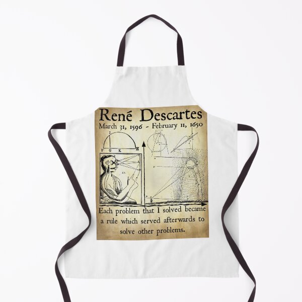 Item preview, Nerdy Vintage Rene Descartes Quote Each Problem that I Solved Became a Rule Math Science Teacher Black Text Parchment designed and sold by MathWare MathClips.