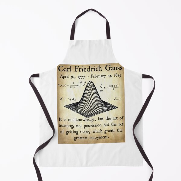 Item preview, Nerdy Vintage Carl Friedrich Gauss Quote It is not Knowledge but the Act of Learning Math Science Teacher Black Text Parchment designed and sold by MathWare MathClips.