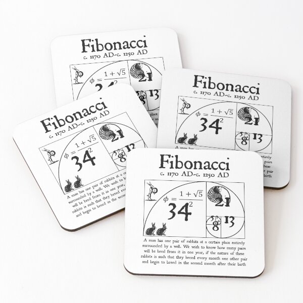 Item preview, Nerdy Vintage Fibonacci Quote Math Science Teacher Black Text designed and sold by MathWare MathClips.