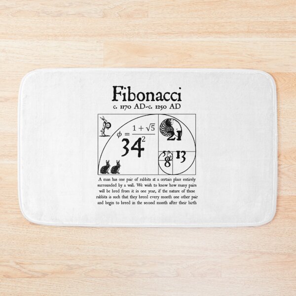 Item preview, Nerdy Vintage Fibonacci Quote Math Science Teacher Black Text designed and sold by MathWare MathClips.