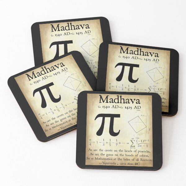 Item preview, Nerdy Vintage Madhava Quote Pi Day Math Science Teacher Black Text Parchment designed and sold by MathWare MathClips.