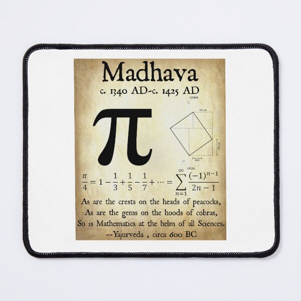 Item preview, Nerdy Vintage Madhava Quote Pi Day Math Science Teacher Black Text Parchment designed and sold by MathWare MathClips.