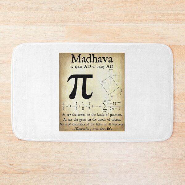 Item preview, Nerdy Vintage Madhava Quote Pi Day Math Science Teacher Black Text Parchment designed and sold by MathWare MathClips.