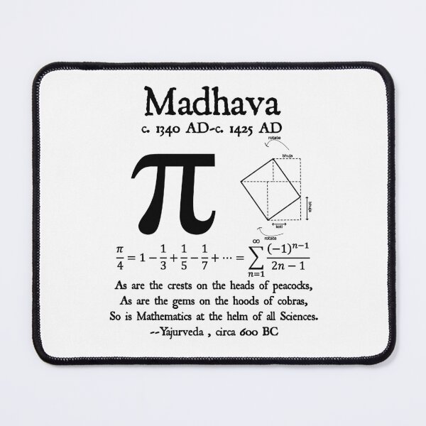 Item preview, Nerdy Vintage Madhava Quote Pi Day Math Science Teacher Black Text designed and sold by MathWare MathClips.