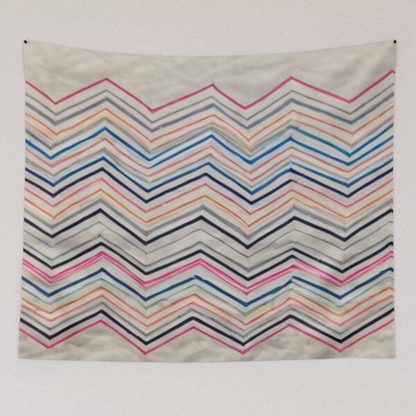 Item preview, Pastel chevron zigzag textile pattern on beige fabric designed and sold by SassyArtistry.