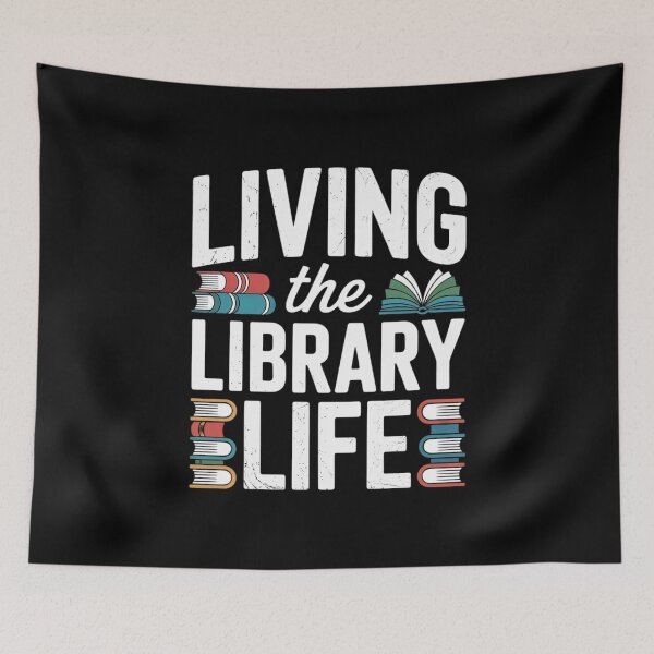 Item preview, Living The Library Life Sayings Books Librarian Lover  designed and sold by Belkisallen.