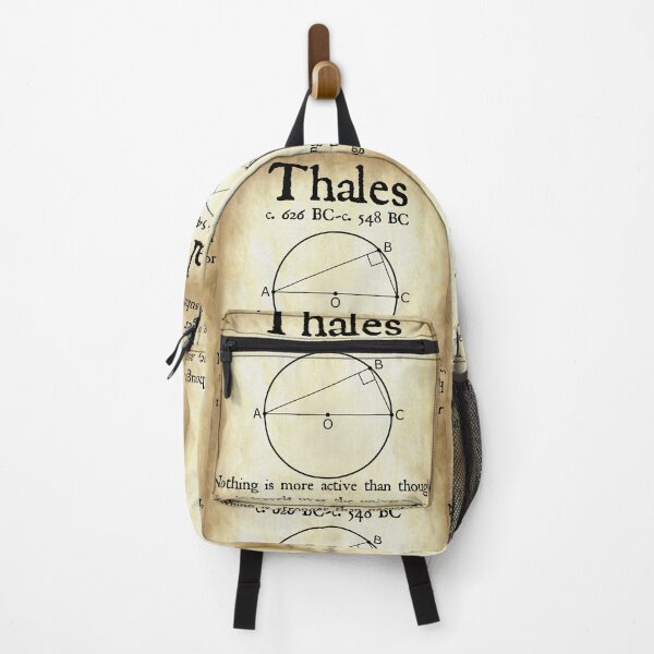 Item preview, Nerdy Vintage Thales Quote Nothing is More Active than Thought Math Science Teacher Black Text Parchment designed and sold by MathWare MathClips.