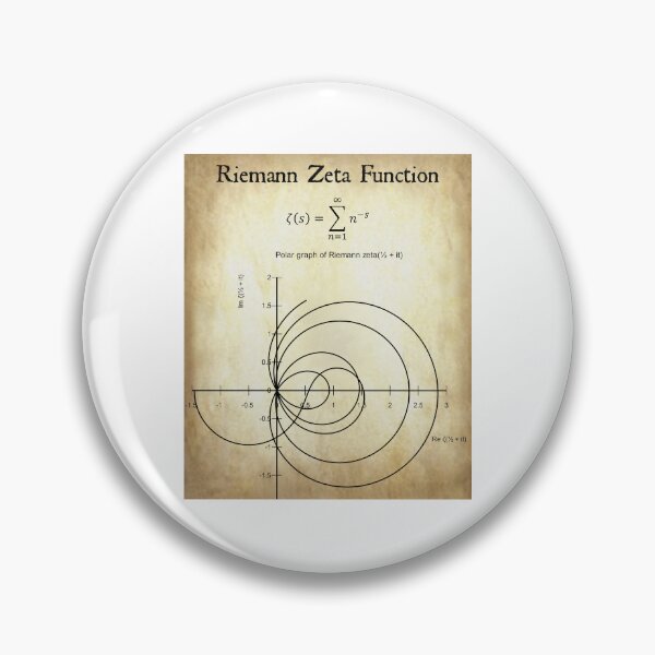 Item preview, Nerdy Vintage Riemann Zeta Function Math Science Teacher Black Text Parchment designed and sold by MathWare MathClips.