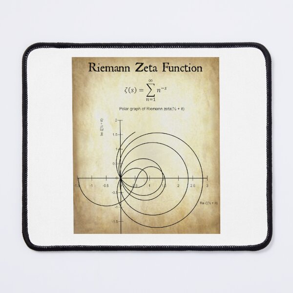 Item preview, Nerdy Vintage Riemann Zeta Function Math Science Teacher Black Text Parchment designed and sold by MathWare MathClips.