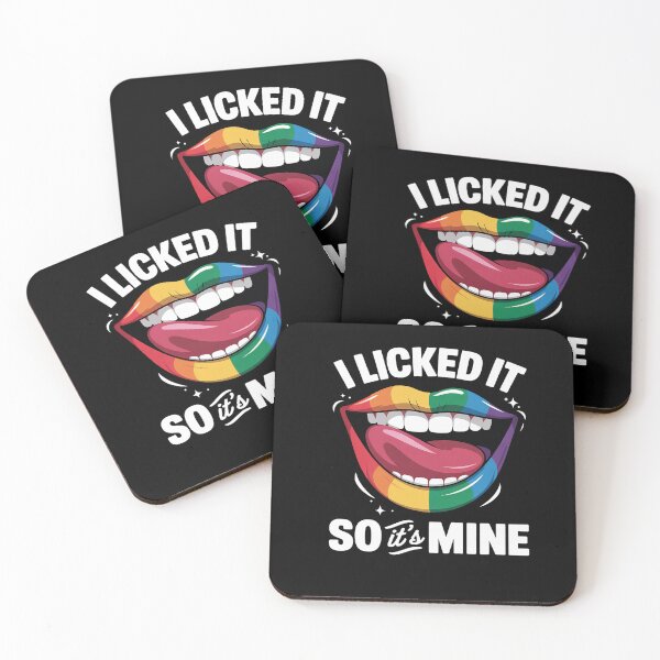 Item preview, I Licked It So It's Mine Funny Lesbian Gay Pride LGBT Flag designed and sold by MinaReinger.