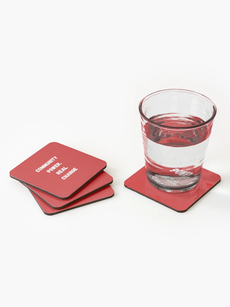 Thumbnail 2 of 5, Coasters (Set of 4), Community Power. Real Change designed and sold by Akira Design Store.