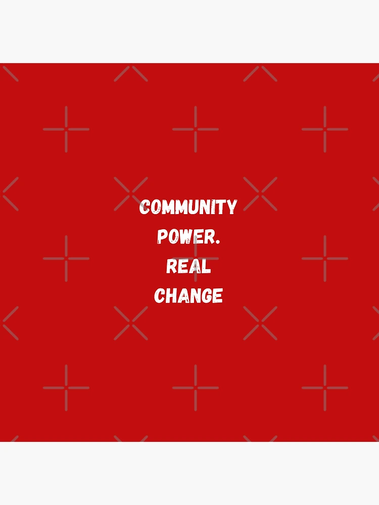 Thumbnail 4 of 4, Clock, Community Power. Real Change designed and sold by Akira Design Store.
