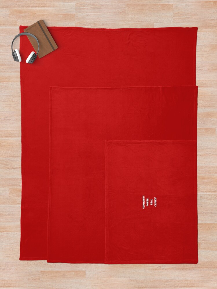 Thumbnail 5 of 6, Throw Blanket, Community Power. Real Change designed and sold by Rojicuteshop.