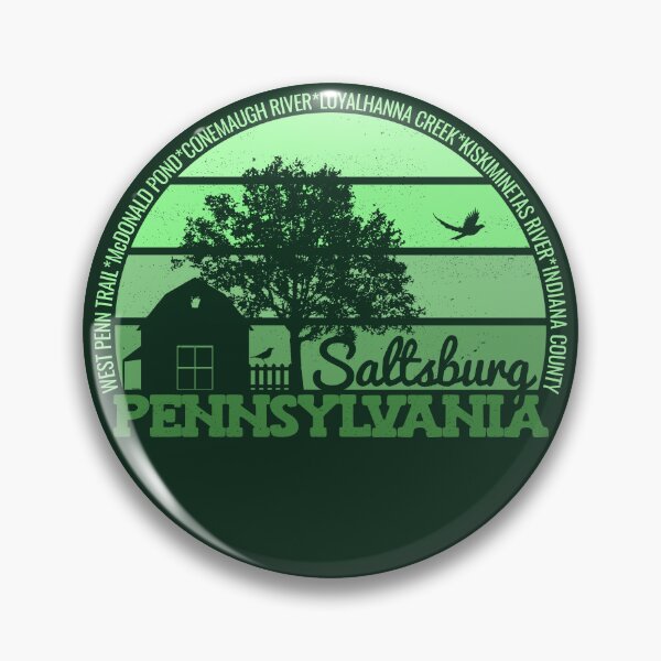 Item preview, Saltsburg Pennsylvania Sunset Retro Vintage Local Pride Logo designed and sold by CRHPOD20.
