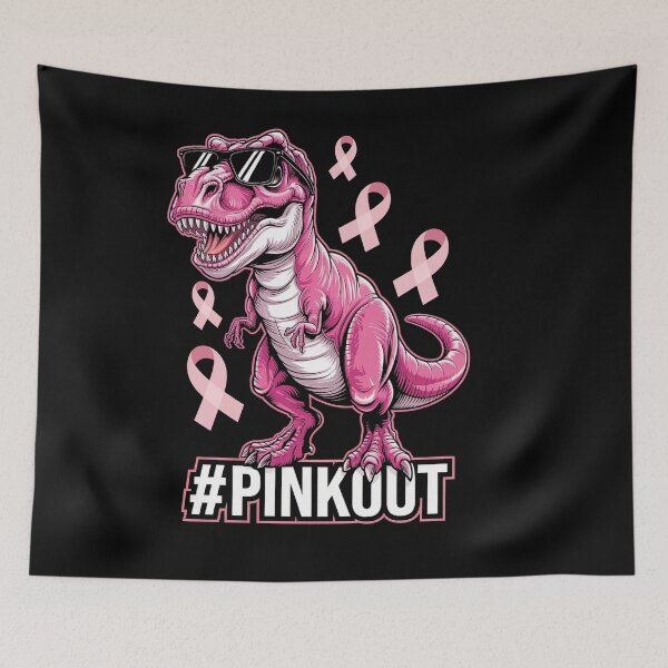 Item preview, Pink Out Breast Cancer Dinosaur Ribbon designed and sold by DrewLeuschke.