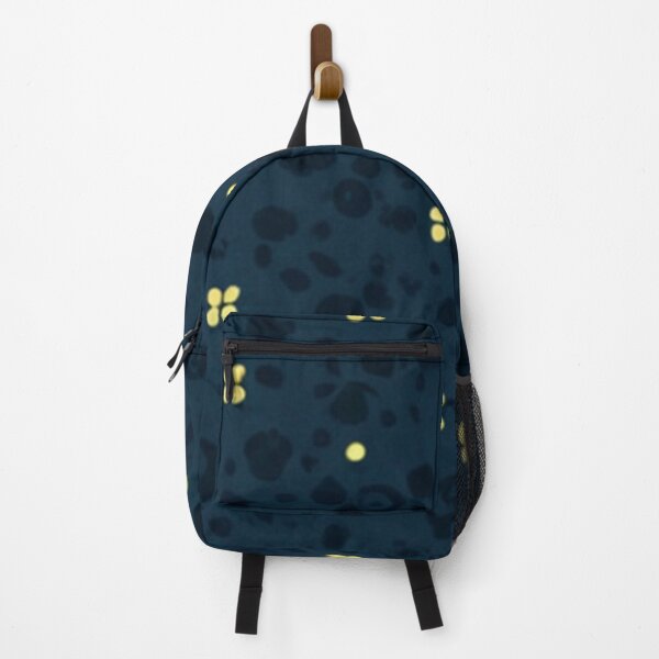 Item preview, Dark blue seamless pattern with yellow floral dots designed and sold by SassyArtistry.