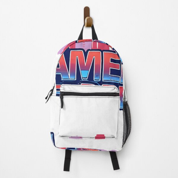 Item preview, AMERICAN DREAM 2.0’ — futuristic chrome letters with neon highlights, city skyline backdrop blending old and new designed and sold by dumindu6120.