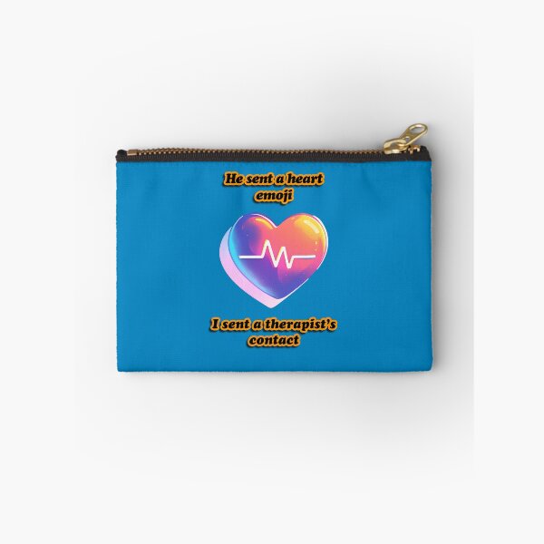 Item preview, “He sent a heart emoji. I sent a therapist’s contact.” Heart and ECG design designed and sold by TR_fairydesigns.