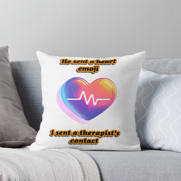 Item preview, “He sent a heart emoji. I sent a therapist’s contact.” Heart and ECG design designed and sold by TR_fairydesigns.