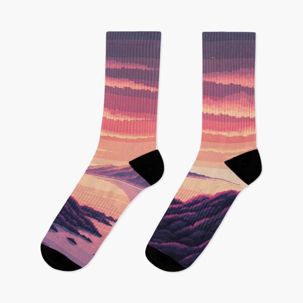 Item preview, pixel art sunset landscape designed and sold by randa102.