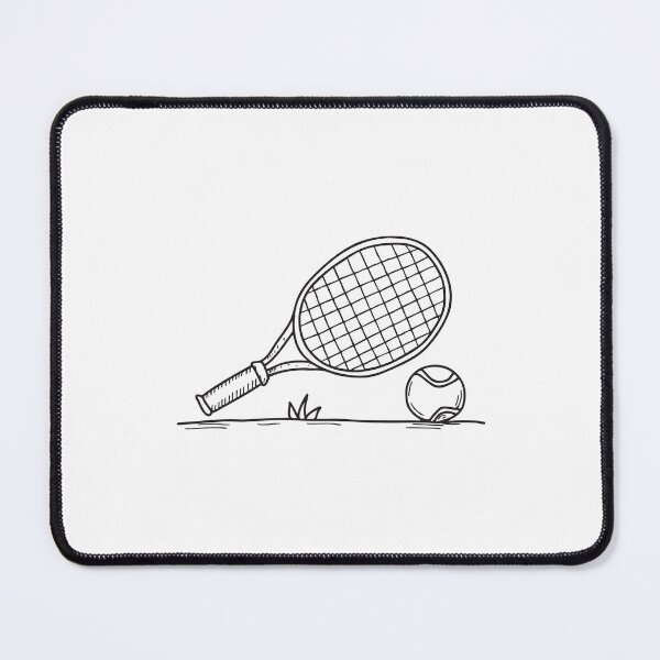 Item preview, A tennis ball resting beside a racket designed and sold by rasagamastore.