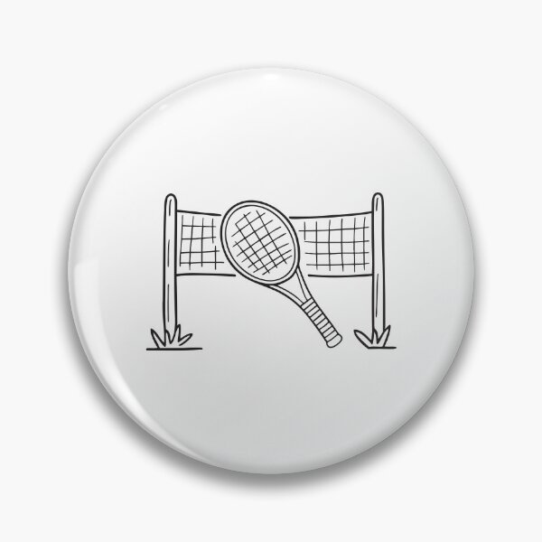 Item preview, A tennis racket leaning near a net post designed and sold by rasagamastore.