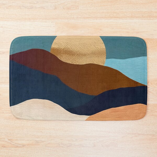 Item preview, Boho Style Abstract Mountain Landscape Art With Sunset  designed and sold by DEC02.