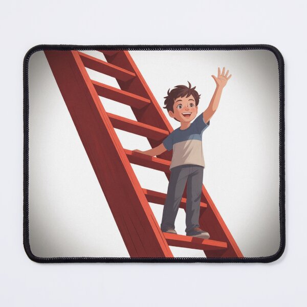 Item preview, Boy with ladder waiving  designed and sold by KrishDefine.