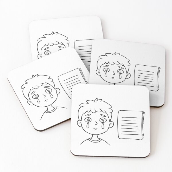 Item preview, Tears dripping from boy eyes beside a memo designed and sold by rasagamastore.