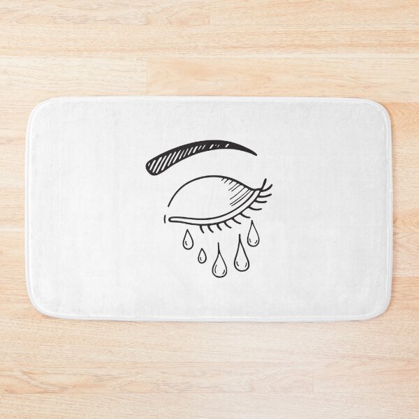 Item preview, Tears dropping from a closed eye with curved brow designed and sold by rasagamastore.