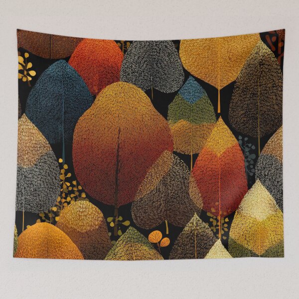 Item preview, Boho Leaves Textured Designs In Fall Golden Hues designed and sold by DEC02.