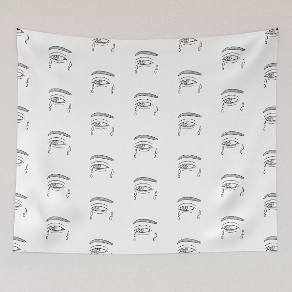 Item preview, Tears sliding down beside a drawn eyebrow designed and sold by rasagamastore.