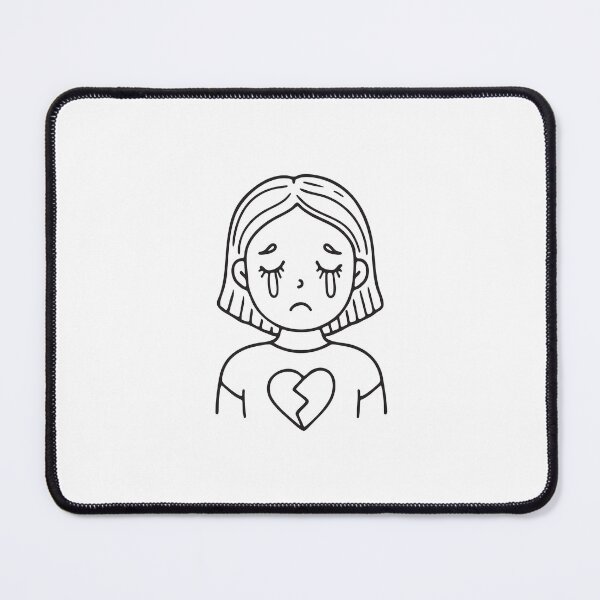 Item preview, Woman crying with a broken heart designed and sold by rasagamastore.